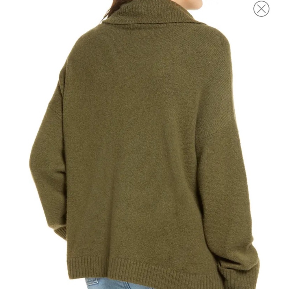 CHELSEA28 Cowl Neck Sweater In Beige Oatmeal Light Heather - Picture 3 of 8